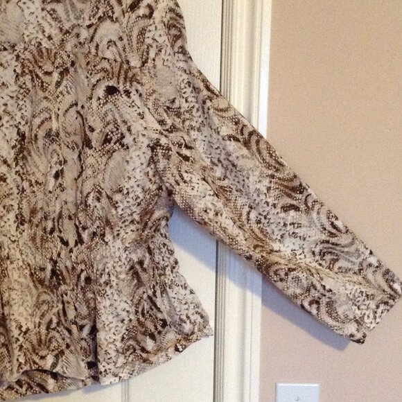 Laura Plus Petites Women's Animal Snakeskin Print Jacket Blazer Size 20 - Picture 6 of 8